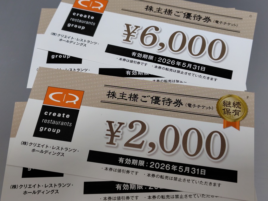 クリレスHD (3387)【株主優待】2025年8月権利!かごの屋、しゃぶ菜、デザート王国、つけめんTETSUなどで使える!