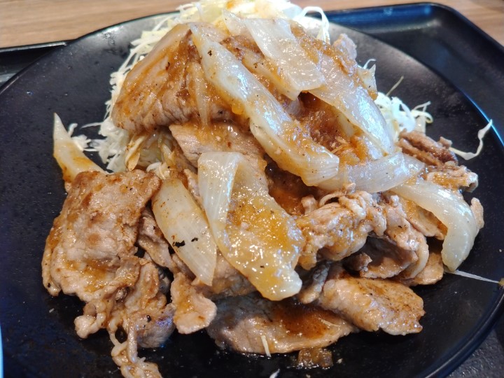 ホットランド(3196)【株主優待利用】「野郎めし」で「しょうが焼き定食」を注文！