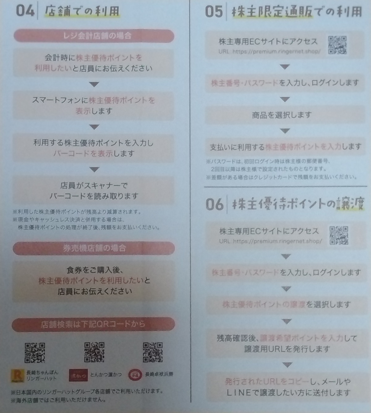 リンガーハット(8200)【株主優待】2025年2月権利の優待が到着！リンガーハット、濱かつ、長崎卓袱浜勝などでも使えます！
