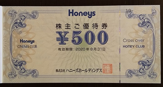 ハニーズホールディングス[Honeys] （2792）【株主優待】 年1回優待で 