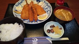 【優待ご飯】大庄 （9979）の「日本海庄や」で「海老・鯵・白身魚フライ合盛り定食」を食べてきました♪