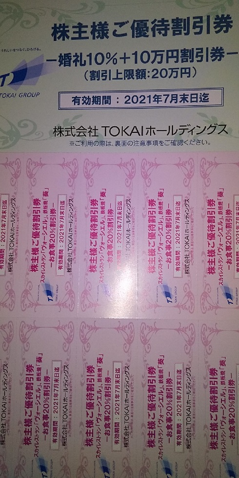 【株主優待】TOKAIホールディングス (3167)から2020年9月権利のカタログが到着！水やクオカードなどが選べます！