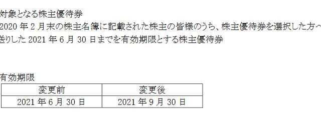 【株主優待】ヨンドシーホールディングス （8008） の優待券有効期限延長！2021年6月30日→2021年9月30日 に！
