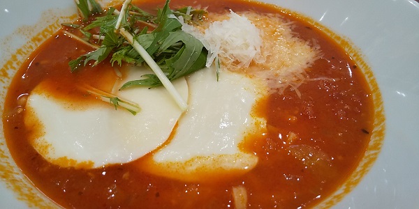 【優待ご飯】松屋フーズホールディングス （9887）の「トマトの花」で「モッツァレラチーズの無添加スープトマト麺セット(リゾット用ライス、カルピス)」を食べてきました♪