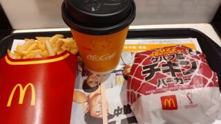 日本マクドナルドホールディングス (2702)【株主優待利用】「マクドナルド」で「ケバブ風チキンバーガー、ポテトL、キャラメルラテM」を食べてきました！