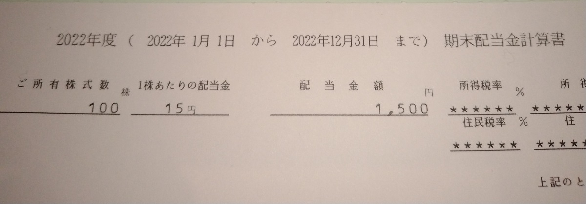東海カーボン(5301)【配当】2022年12月期 期末配当が到着！100株で1,500円！