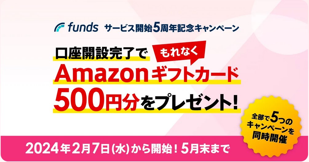 Funds　ファンズ　Amazonギフト券　キャンペーン　プレゼント