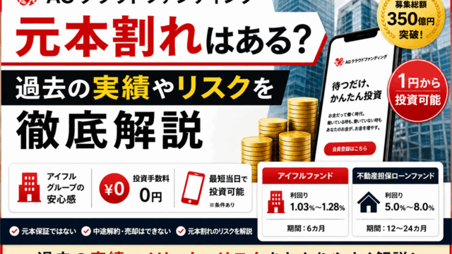 【AGクラウドファンディング】元本割れはある？過去の実績やリスクを徹底解説を徹底解説